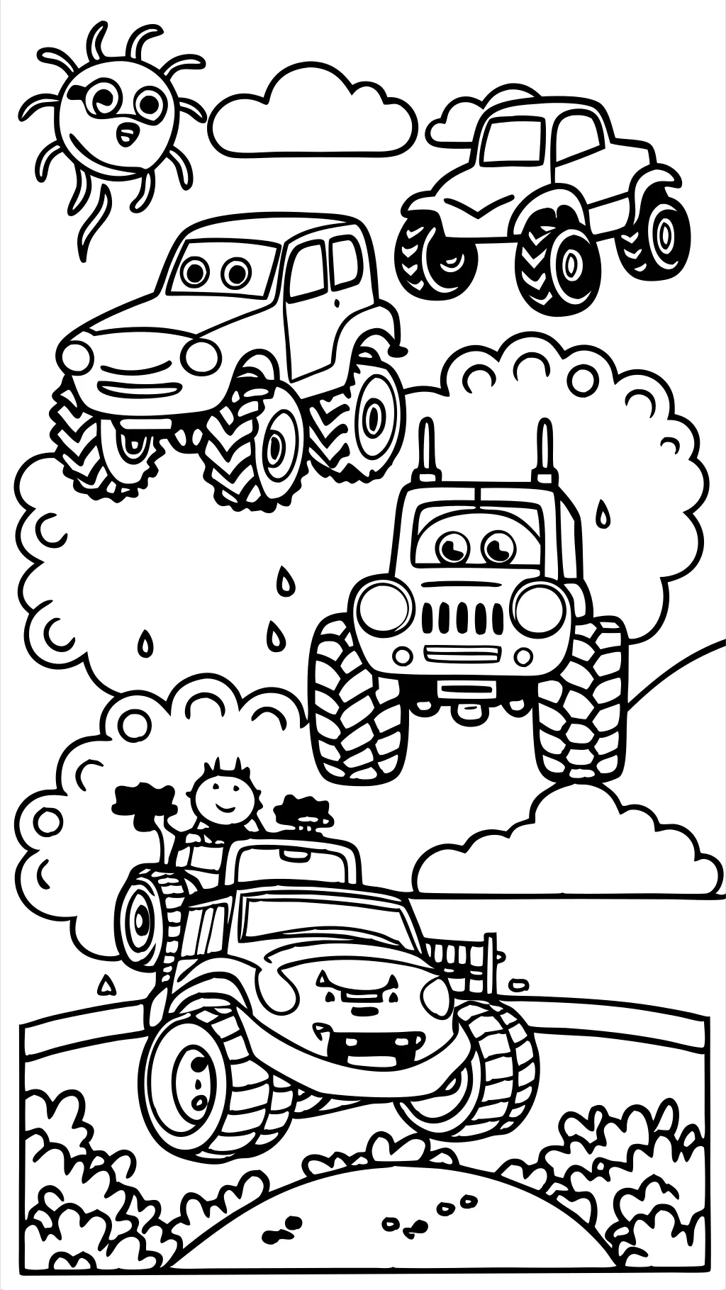 coloriages de camions monstres gratuits